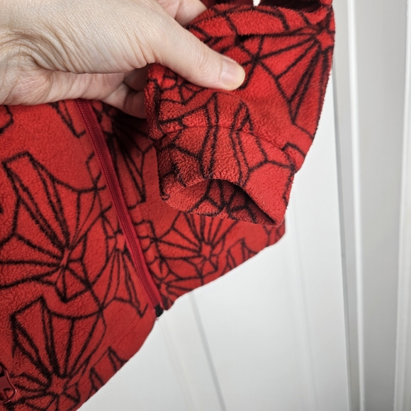 Columbia Full-Zip Sweater Jacket Fleece Cozy Red Black Kids Size 4T - Picture 7 of 10